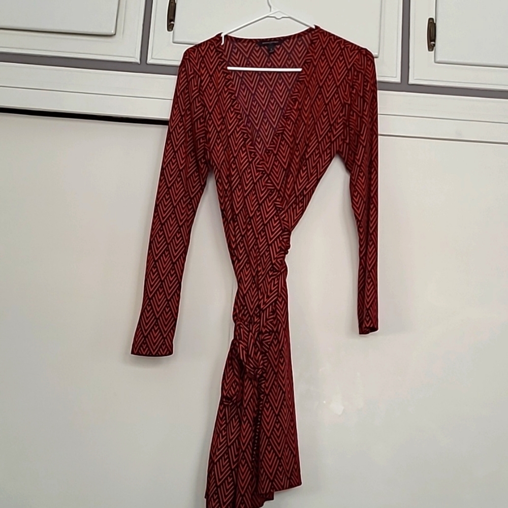 Geometric Wrap Dress